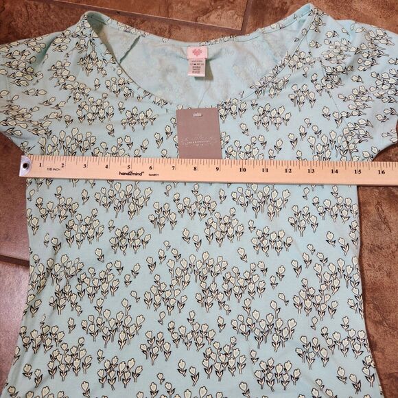 Anthropologie Short Sleeve Shirt womens medium - Picture 3 of 10